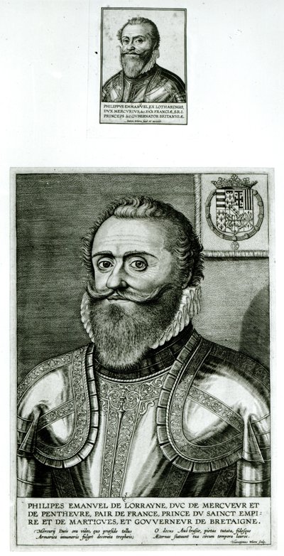 Portrait of Philippe-Emmanuel de Lorraine, Duke de Mercoeur by Hieronymus or Jerome Wierix